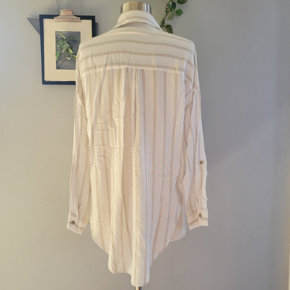 Anthropologie Maeve Sandbridge Button Down Tie‎ Front Top XS - Picture 5 of 16